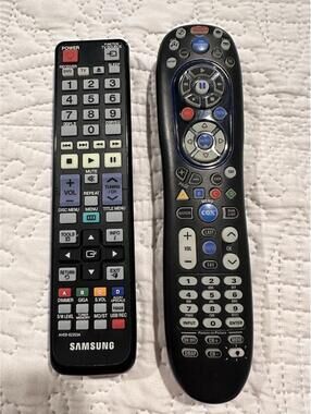 Samsung TV Remote + Cox Universal Remote Control Lot 2 Untested As-Is
